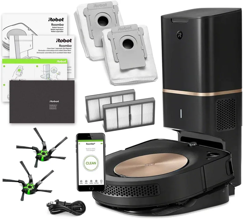 iRobot Roomba s9+ Bundle (w/Extra Edge Brush & Extra Filter) robot vacuum